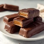 Barras Twix saludables sin gluten, receta casera deliciosa y nutritiva
