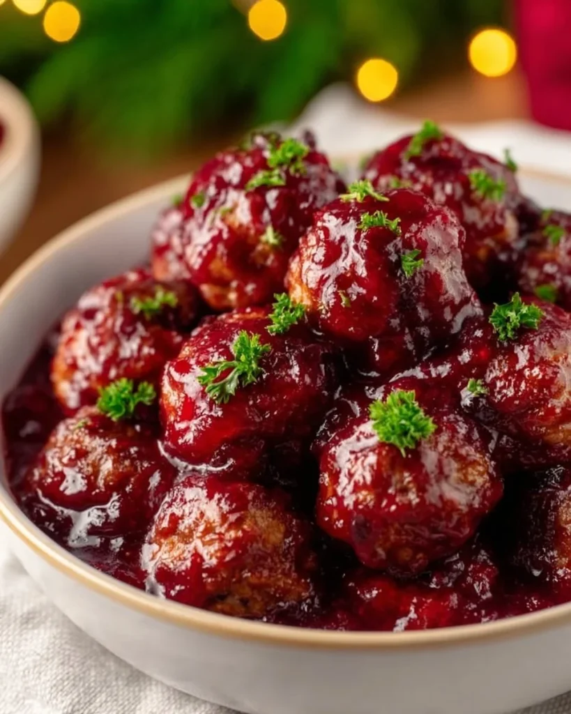 Bolas de carne rápidas con arándanos, receta navideña irresistible