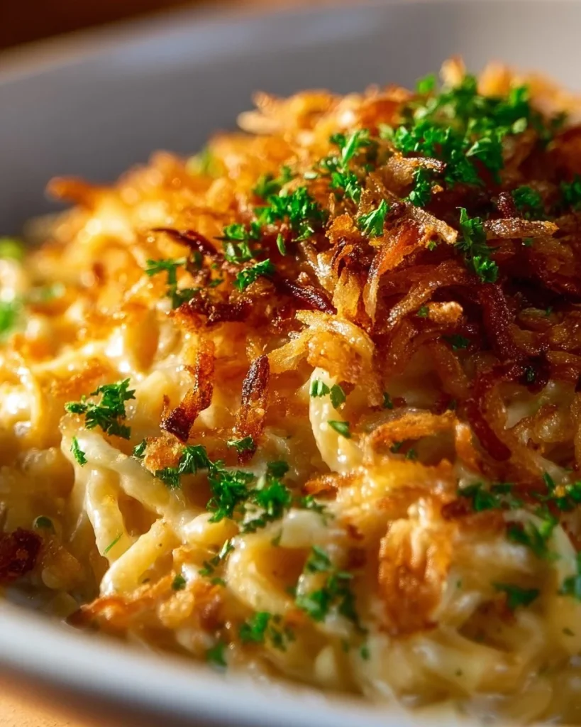 Cazuela de orégano con pollo a la francesa y cebolla en un plato delicioso