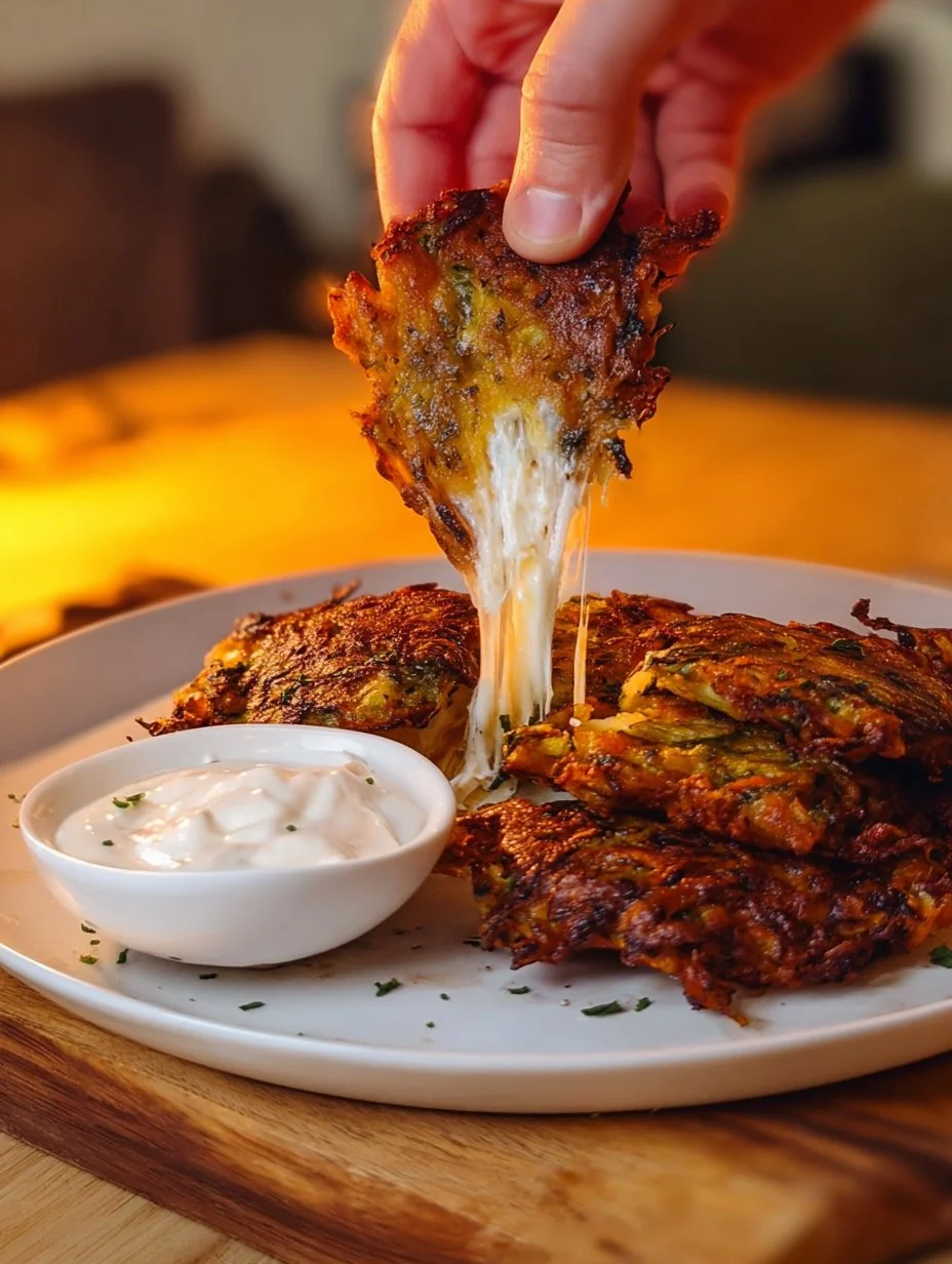 Chips de brócoli aplastados crujientes y saludables servidos en un plato