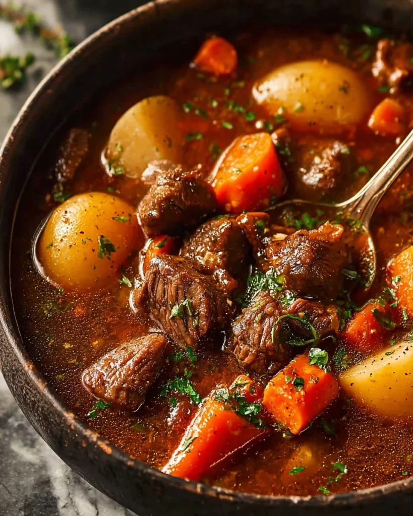 Estofado de Carne Rústico a la Antigua, receta casera tradicional