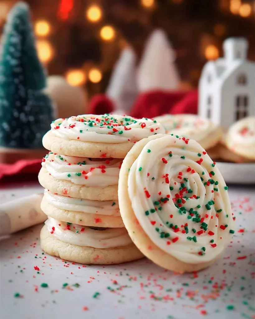 Galletas de azúcar navideñas decoradas para las fiestas