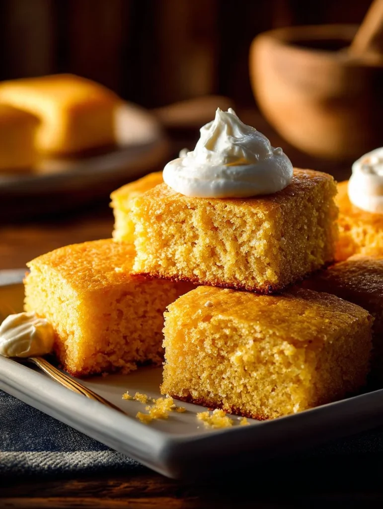 Delicioso pan de maíz recién horneado en una mesa festiva.