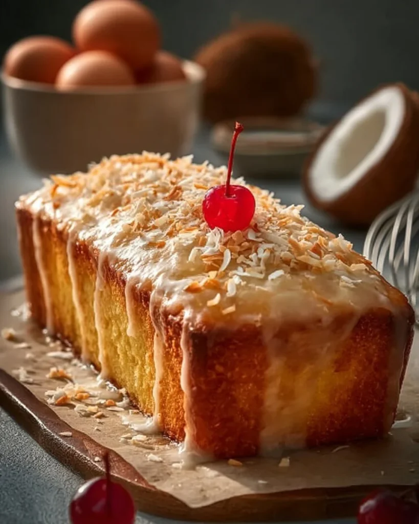 Delicioso Pastel de Coco Fácil preparado con ingredientes frescos y dulces.