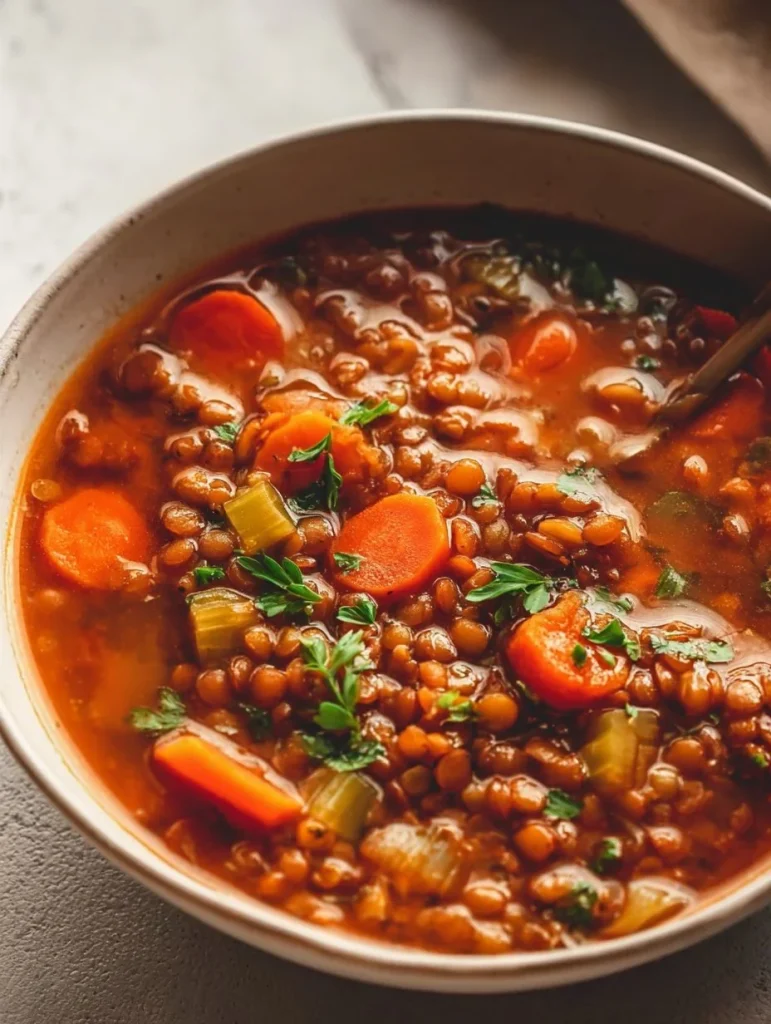 Receta de Sopa Clásica de Lentejas, un plato tradicional y reconfortante.