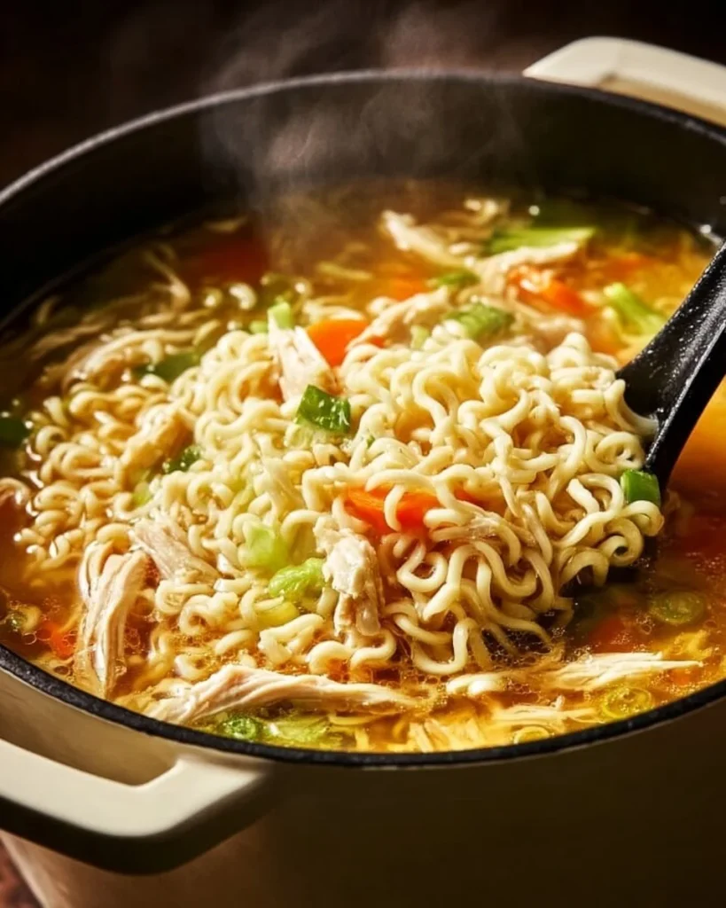 Deliciosa sopa de fideos de ramen reconfortante servida en un tazón