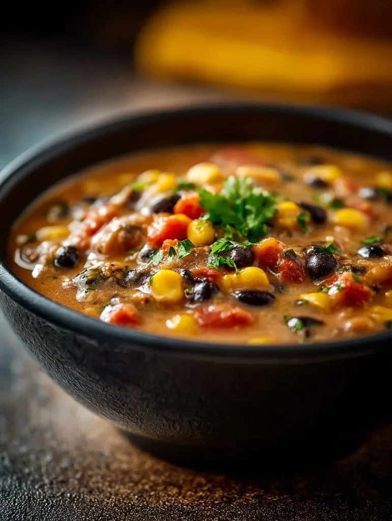 Sopa Taco Cremosa Alta en Proteínas con ingredientes frescos y nutritivos