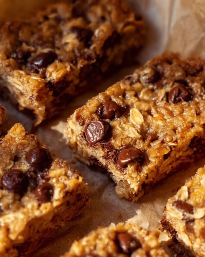 Barras de avena con plátano listas para disfrutar