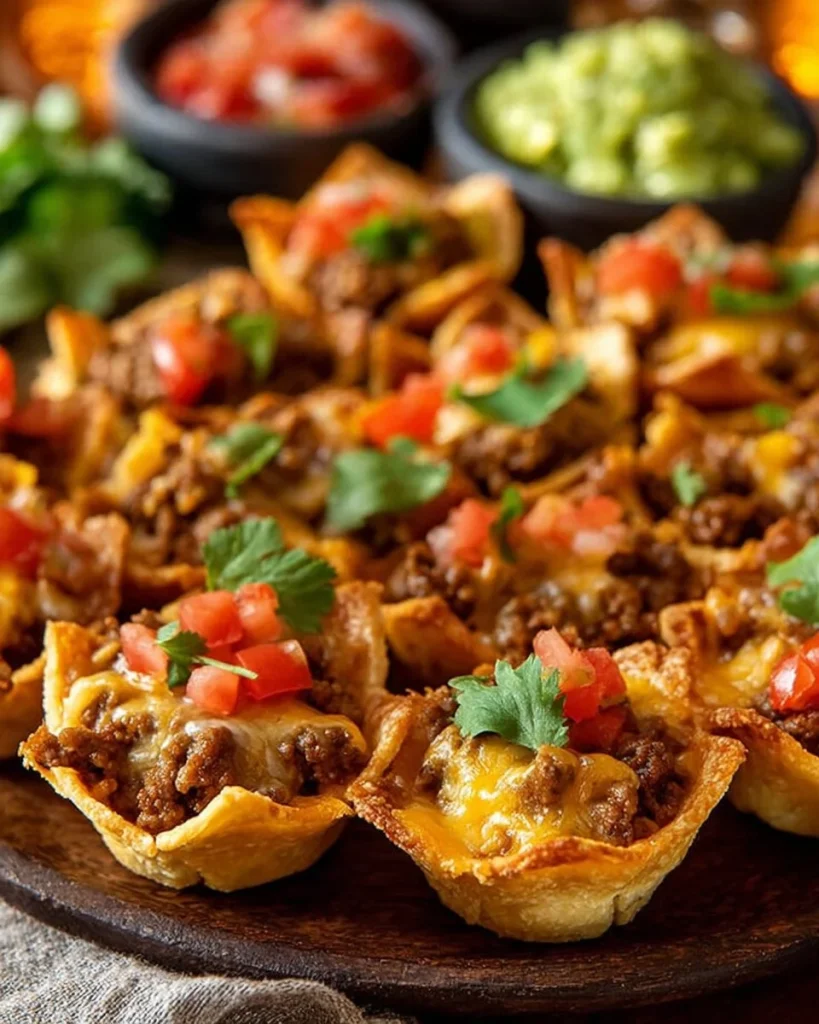 Bocados de Taco Ranch listos para servir en un plato colorido