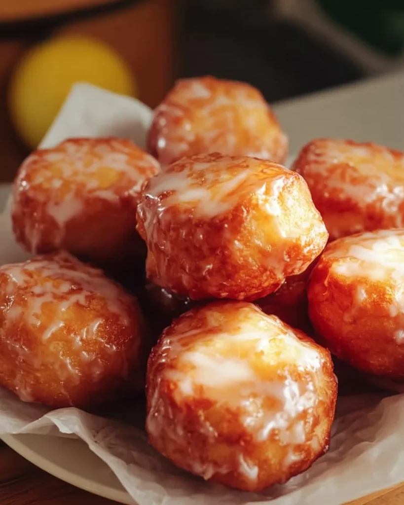 Buñuelos de manzana recién hechos en freidora de aire, crujientes y suaves.