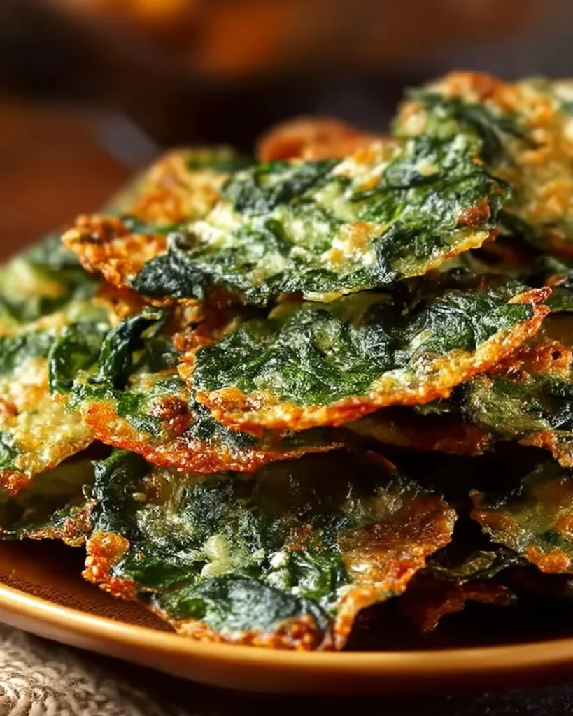Crocantes de espinaca y feta, snack saludable y delicioso