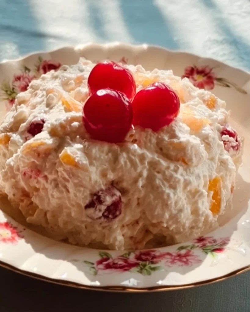 Ensalada de frutas cremosa de Nueva York preparada por Mamá