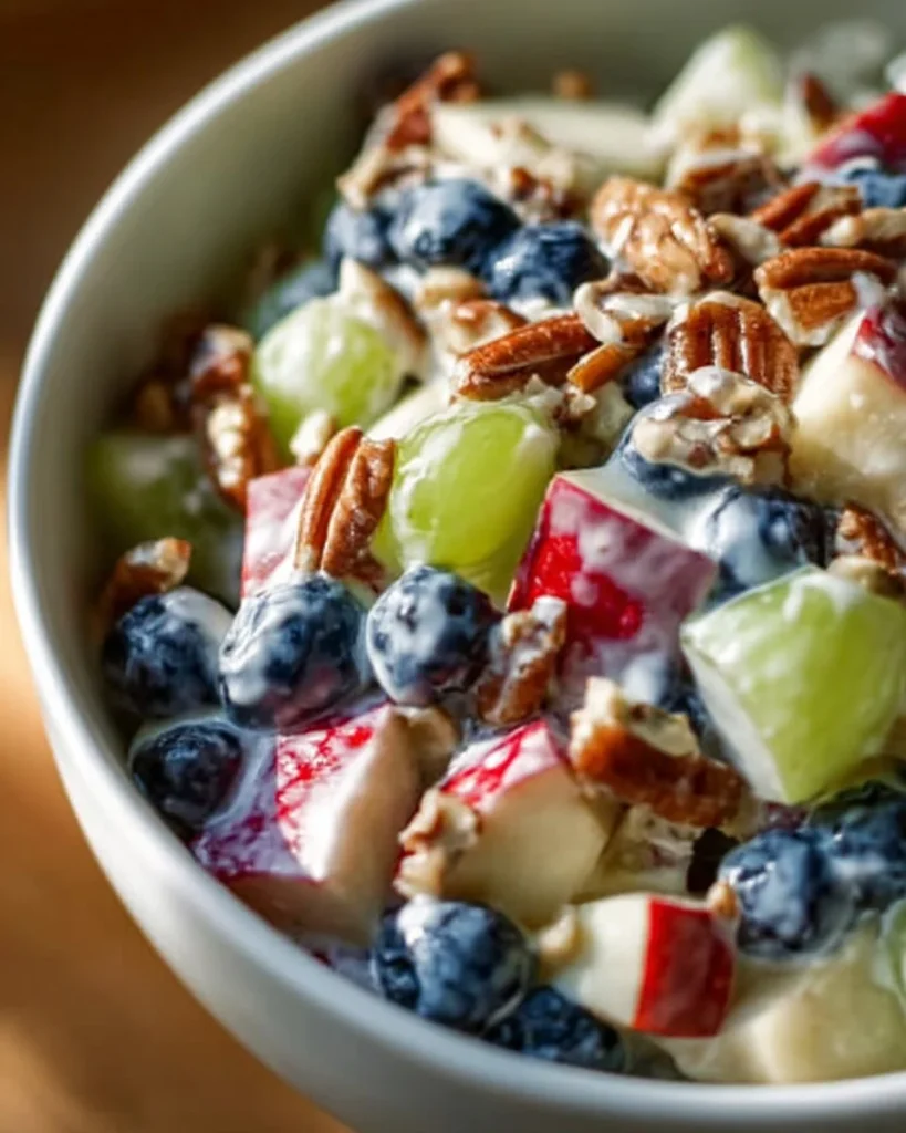 Plato de ensalada de frutas frescas ideal para el desayuno