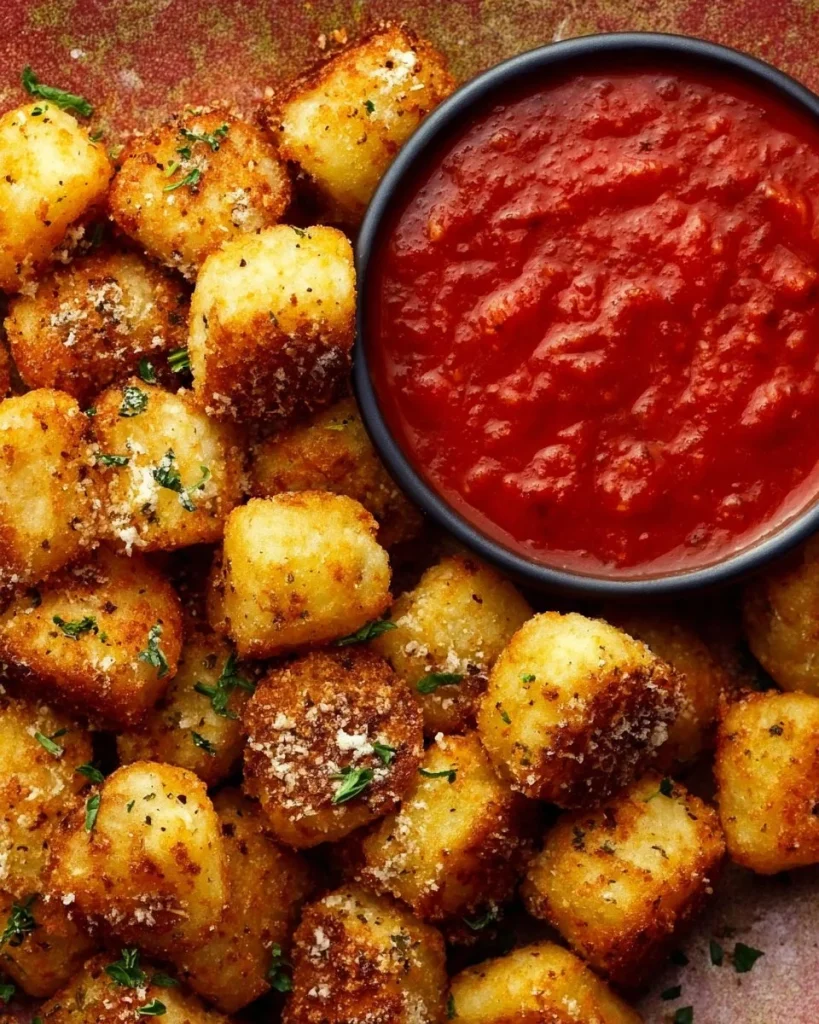 Gnocchi crujientes preparados en freidora de aire