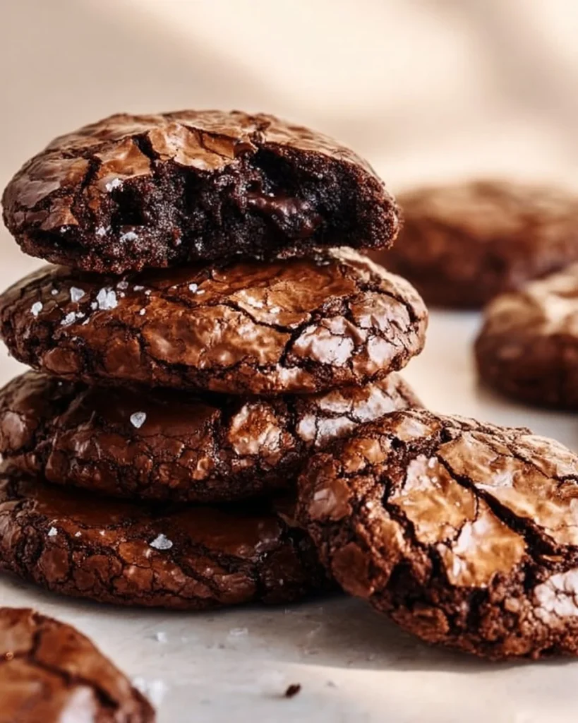 Cookies gourmet de brownie recién horneadas con chocolate derretido