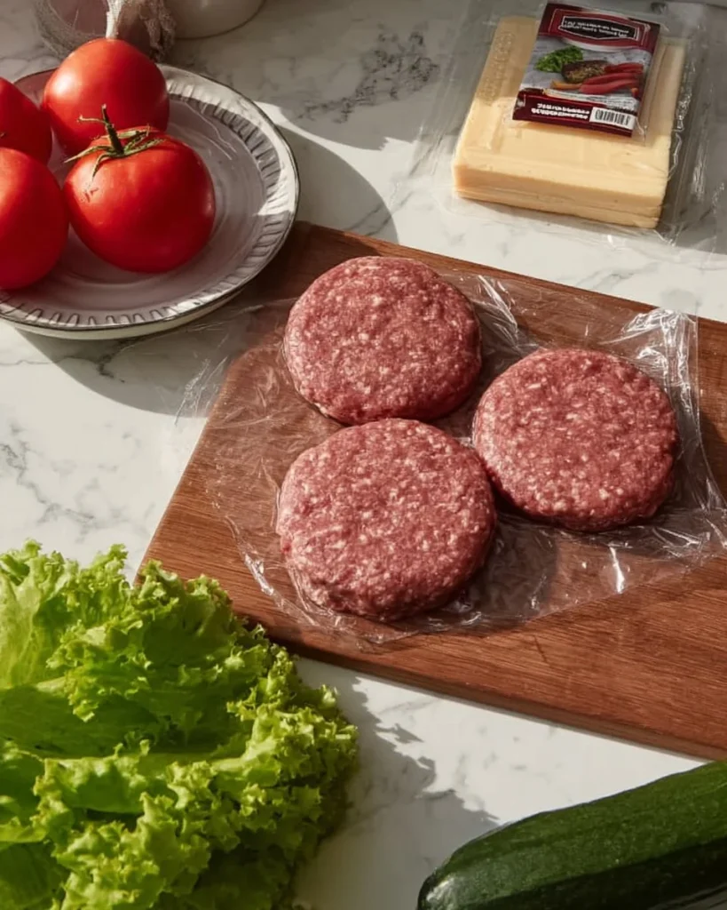 Hamburguesa jugosa con tocino crujiente y vegetales frescos
