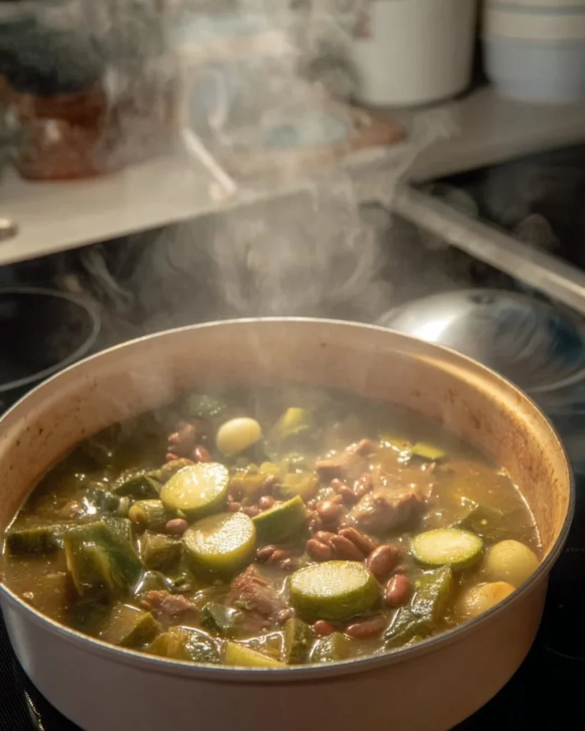 Receta de carne en su jugo con frijoles, delicioso platillo mexicano.