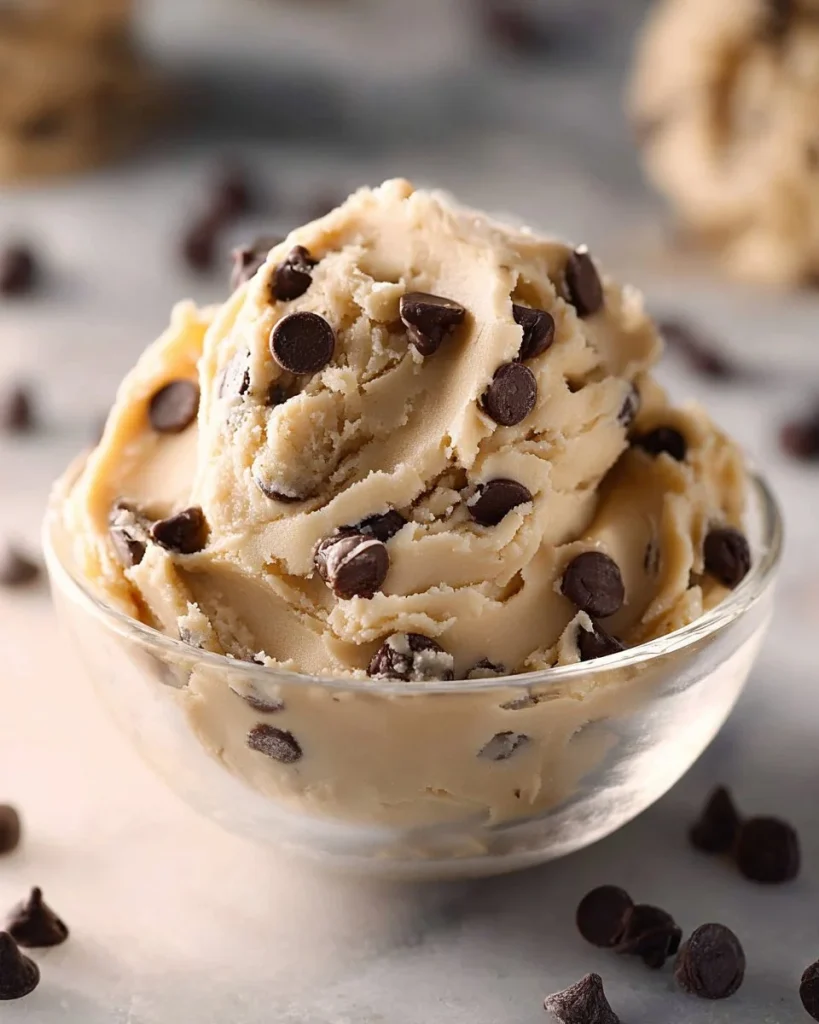 Masa de galleta de yogur griego fresca y lista para hornear