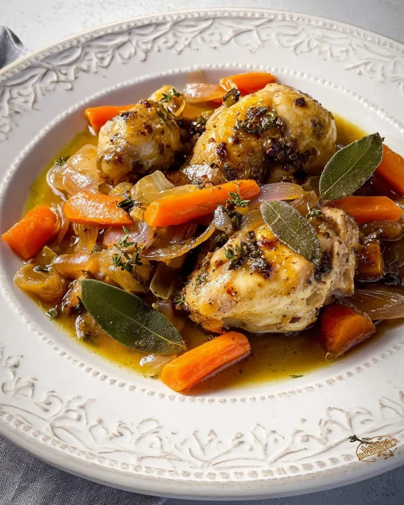 Pollo en salsa al estilo de la abuela, un plato delicioso y casero.