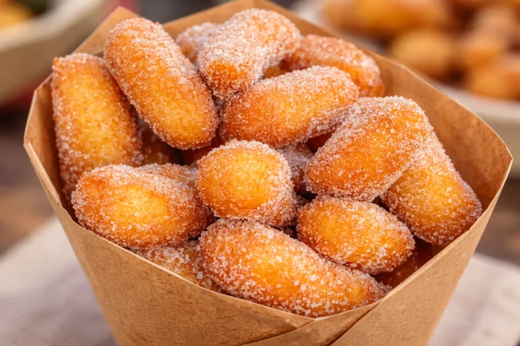 Bocaditos de churro deliciosos y dorados, perfectos para compartir