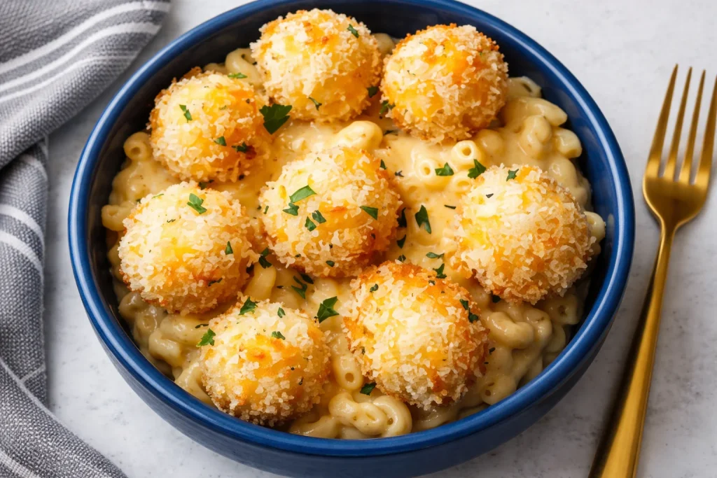 Bolas de macarrones con queso fritos en air fryer de Cheesecake Factory