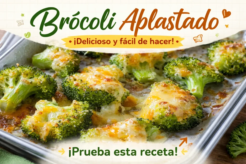 Brócoli aplastado como ingrediente en un plato saludable y sabroso.