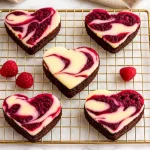 Brownies en forma de corazón decorados para una ocasión especial