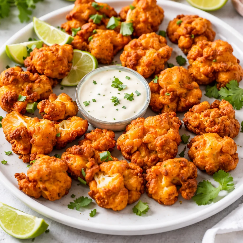 Receta de coliflor buffalo crujiente hecha en freidora de aire