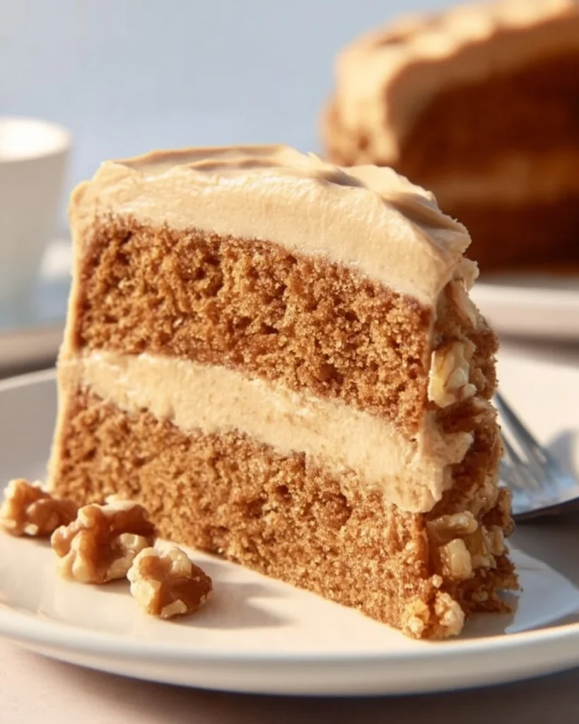 Pastel de café con chocolate blanco, un postre delicioso y aromatico.