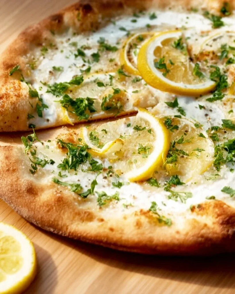 Pizza de Limón fresca y deliciosa con un toque cítrico