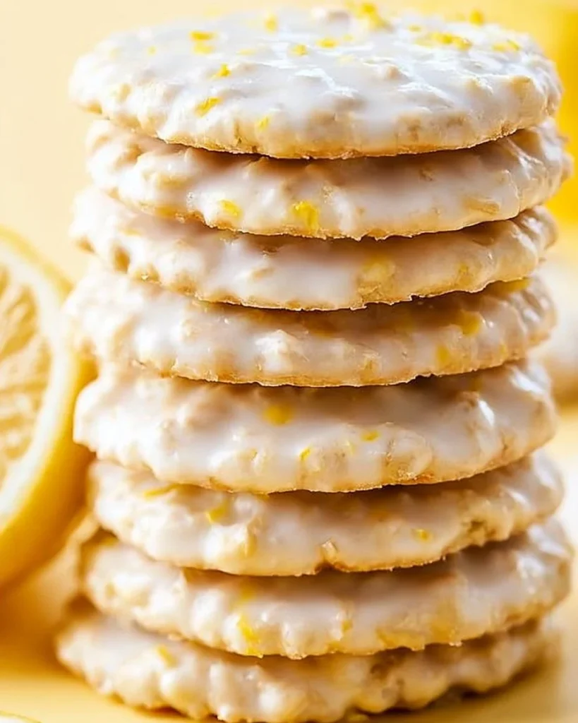 Cookies de Avena y Limón sin hornear, saludables y deliciosas.