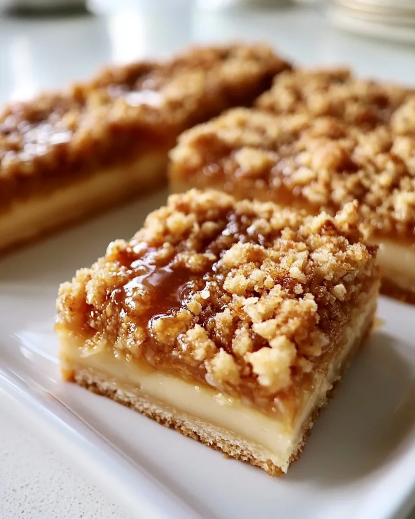 Barritas de pay de manzana con manzanas frescas y canela