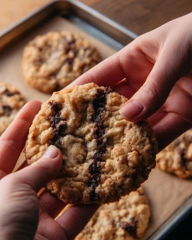 Galletas de chocolate con doble chip al estilo Levain recién horneadas
