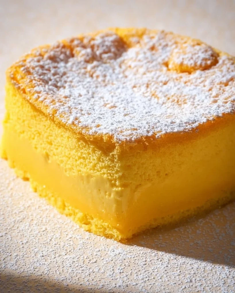 Pastel de natillas de naranja, un postre tradicional español cremoso y delicioso.