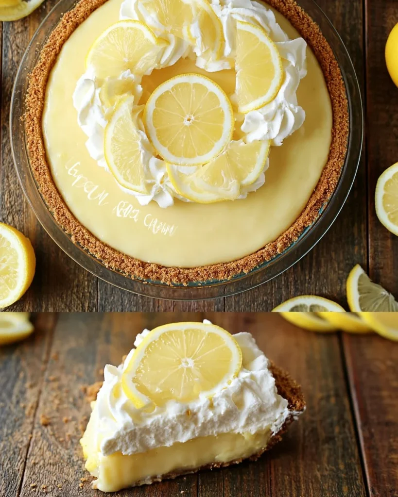 Delicioso Pay de Crema de Limón fácil de hacer con ingredientes frescos.