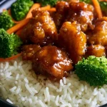 Plato de Pollo a la Naranja Fácil con guarnición fresca