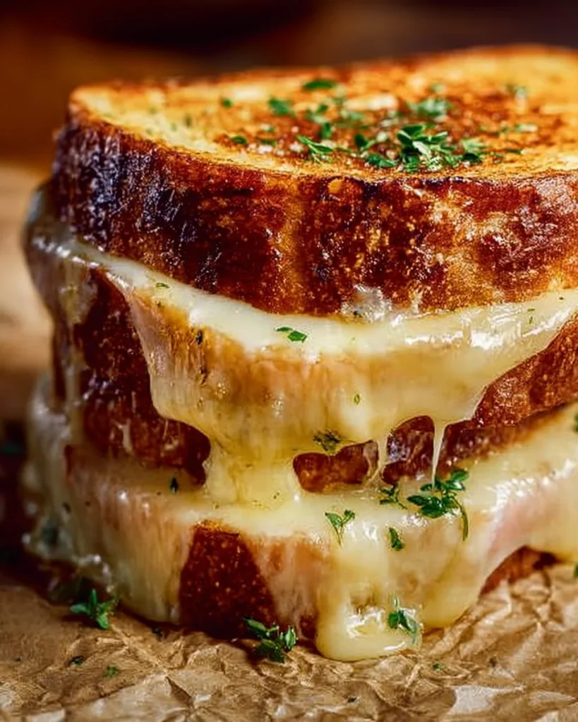 Sándwich Croque Monsieur Salado listo para disfrutar en el almuerzo