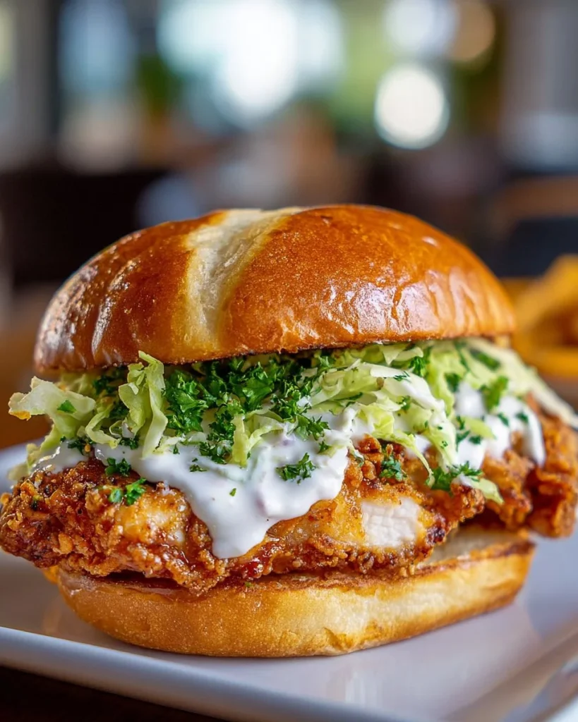 Sándwich de Pollo Cajún Crujiente con Aioli de Ajo, jugoso y lleno de sabor