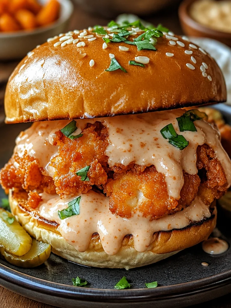 Deliciosos sliders de Pollo Bang Bang en un plato colorido