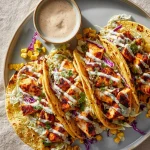 Tacos de pollo clásicos cocinados en freidora de aire.