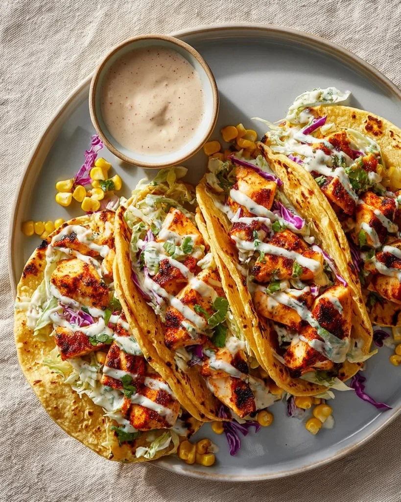 Tacos de pollo clásicos cocinados en freidora de aire.