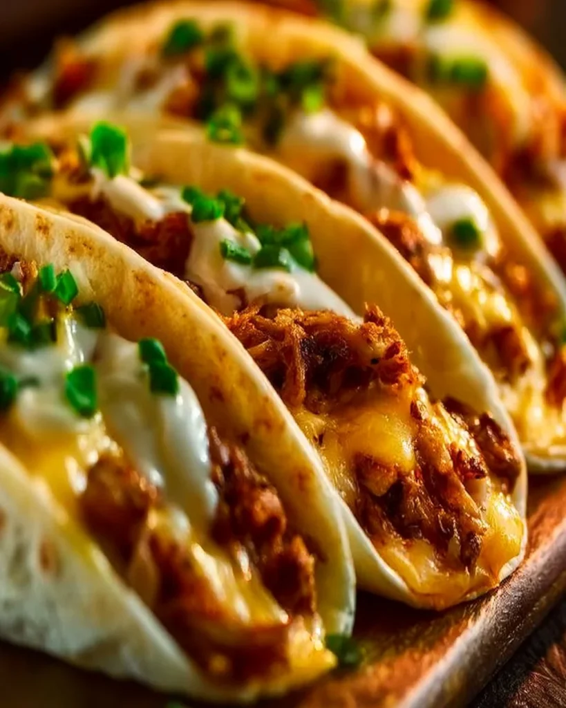 Tacos de pollo crack con ingredientes frescos y sabrosos