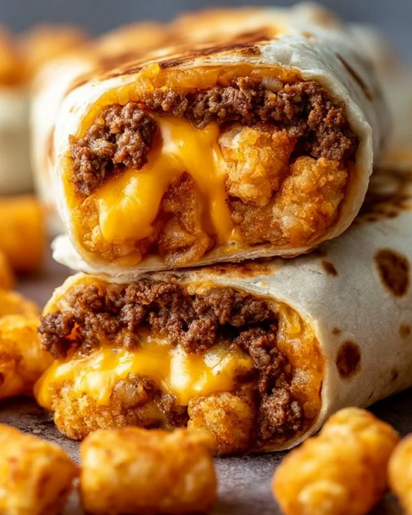 Tacos de tater tots crujientes y sabrosos en un plato colorido