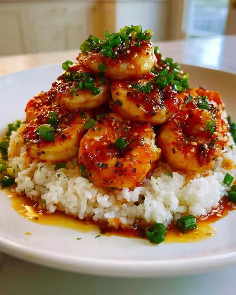 Tazón de camarones con ajo y miel, plato delicioso y fácil de preparar.