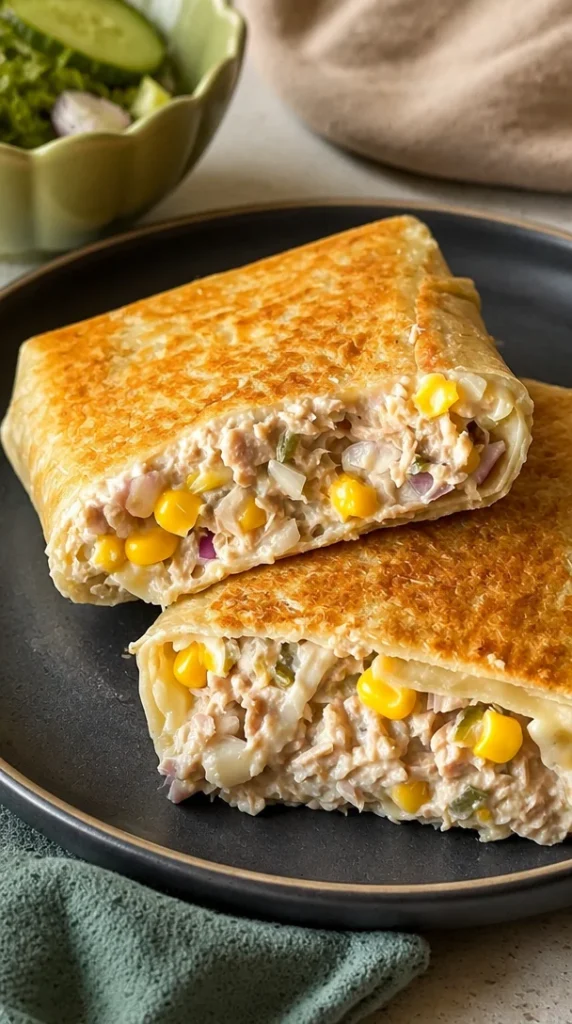 Wrap de atún saludable con verduras frescas