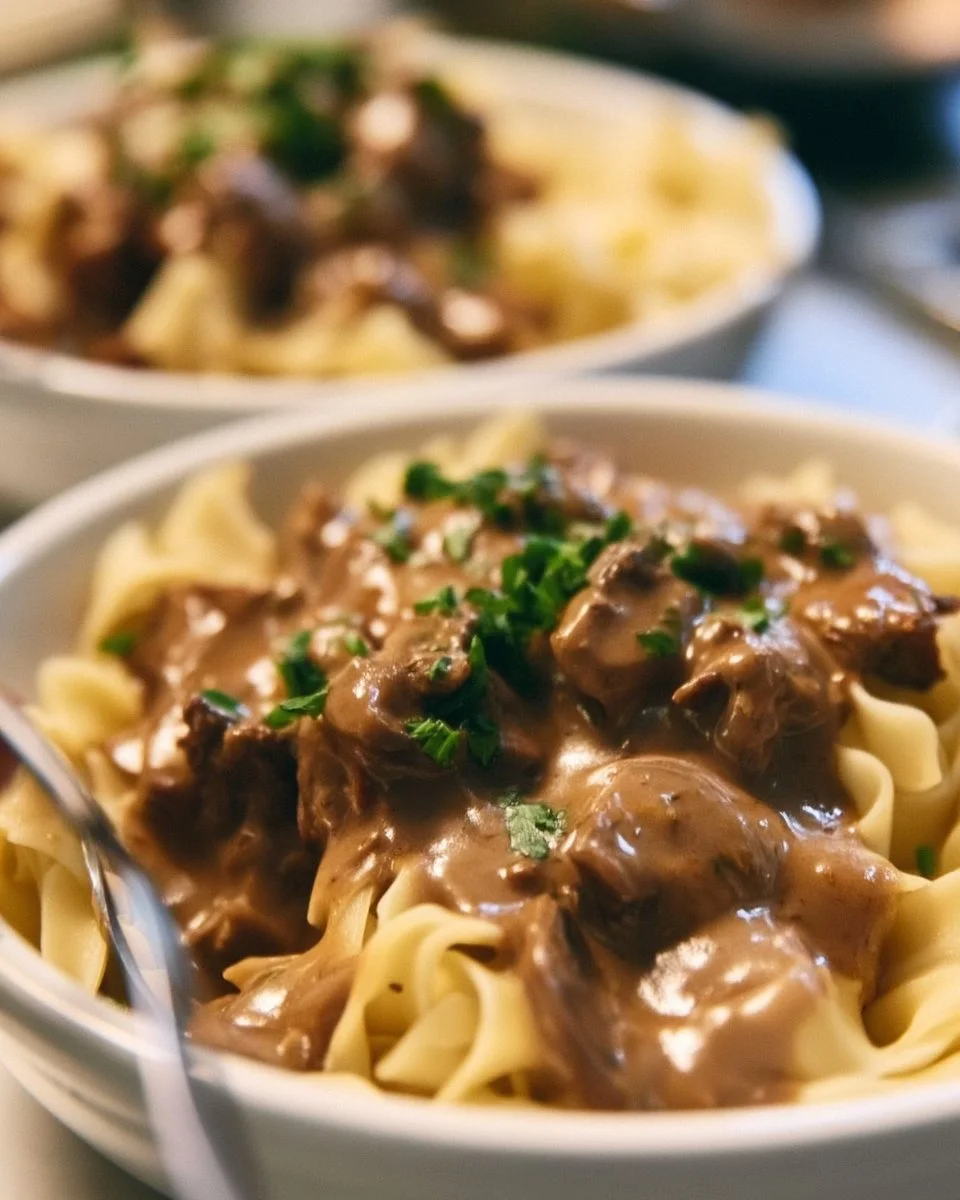 Beef Stroganoff (Receta fácil en una sola olla)