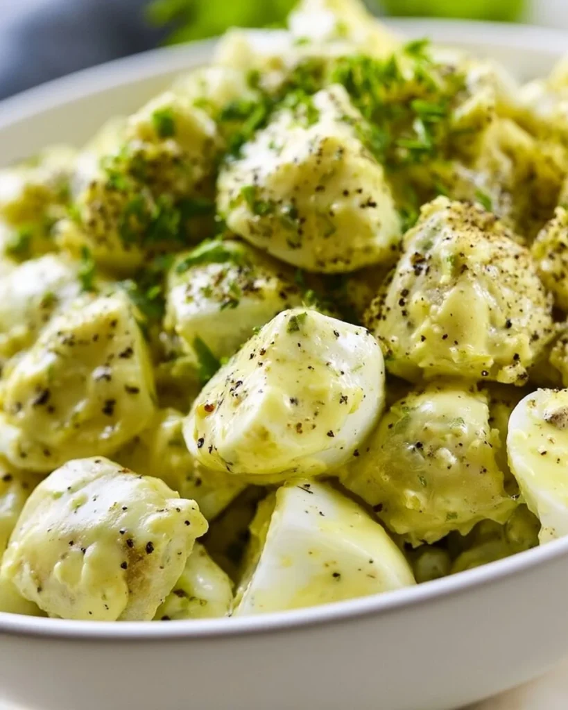 Ensalada de huevo y aguacate fresca y saludable en un plato