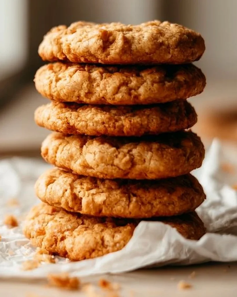 Galletas de avena con mantequilla de maní en un plato