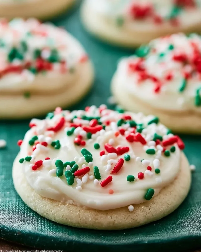 Galletas de azúcar suaves recién horneadas en un plato