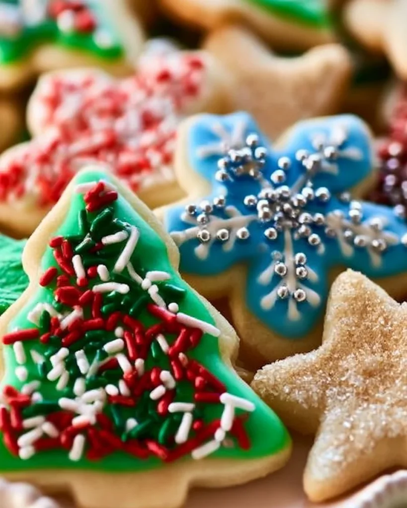 Galletas de azúcar suaves con corteza crujiente recién horneadas